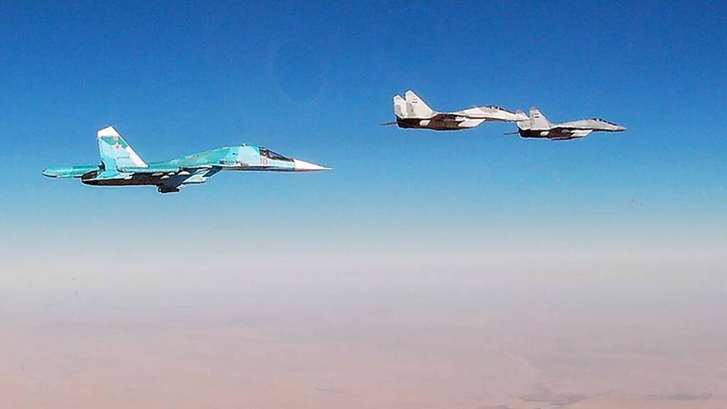 Russian and Syrian pilots conduct a joint air patrol mission along the disputed Golan Heights. This week, Ankara shut down Russian access to Turkish airspace.