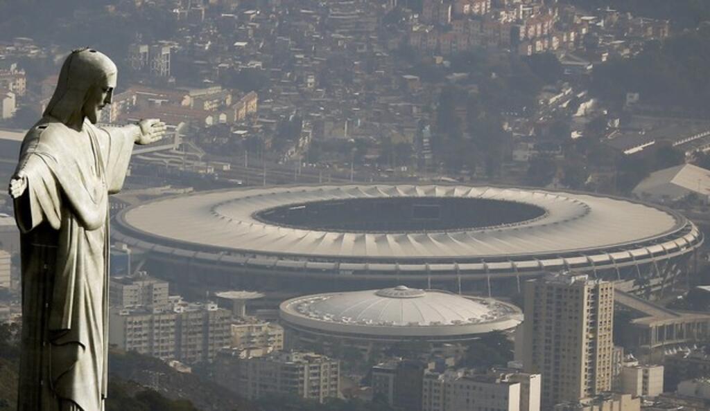 O estádio do Maracanã, no Rio de Janeiro, Brasil, onde ocorreu a cerimônia de abertura da Olimpíada de 2016.