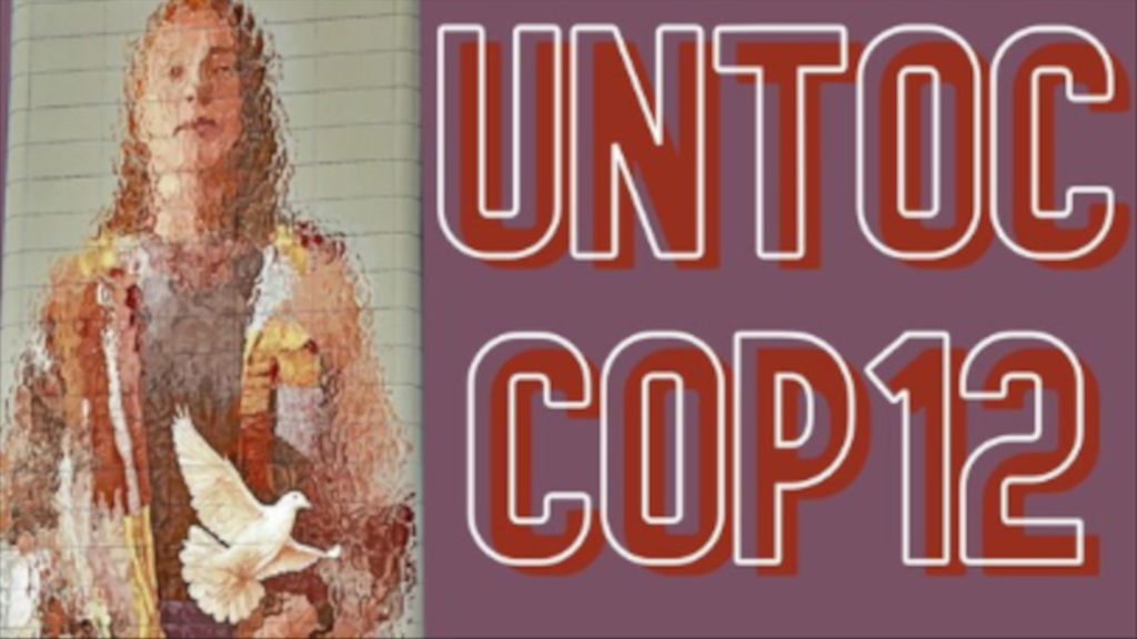 La COP-12, la douzième conférence des parties, de la Convention des Nations Unies contre la criminalité, se réunira du 14 au 18/ octobre à Vienne.