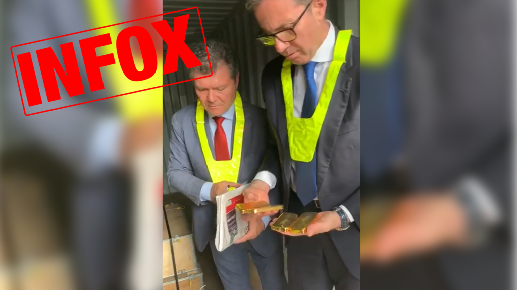 La fausse saisie de l'or.