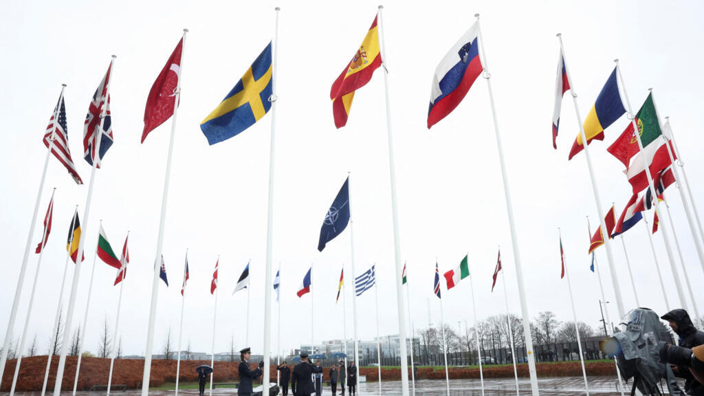 Le siège de l'Otan à Bruxelles, le 11 mars 2024.