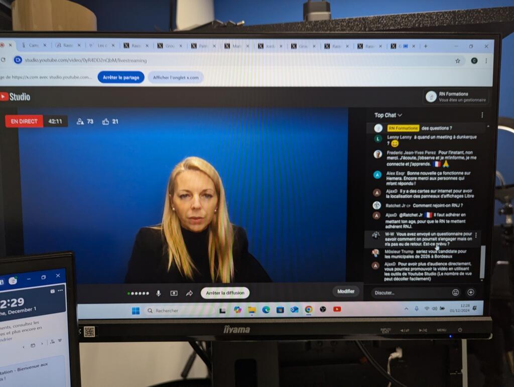 Le parti d'extrême droite, le Rassemblement national, organise depuis plusieurs semaines des formations en ligne pour ses nouveaux adhérents.