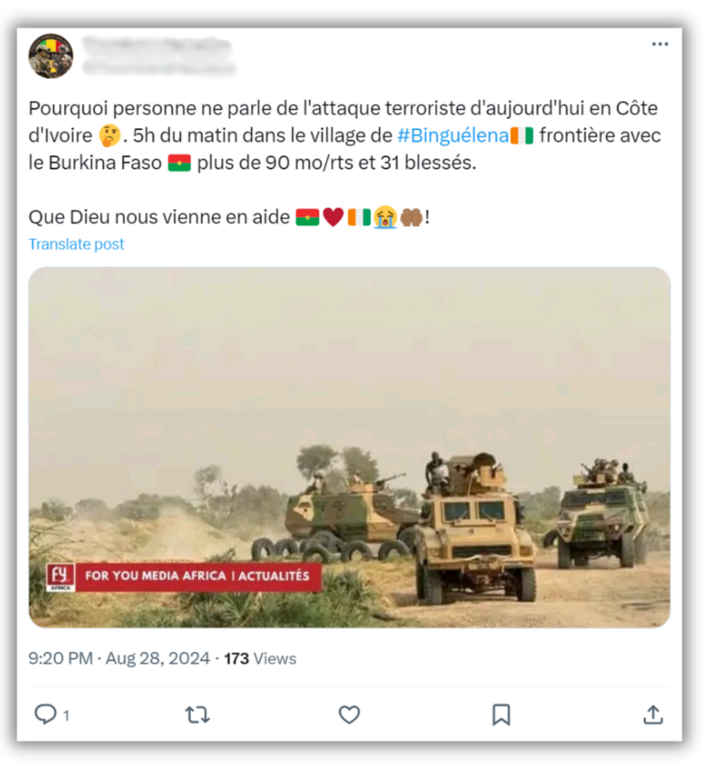 Cette photo est également sortie de son contexte.