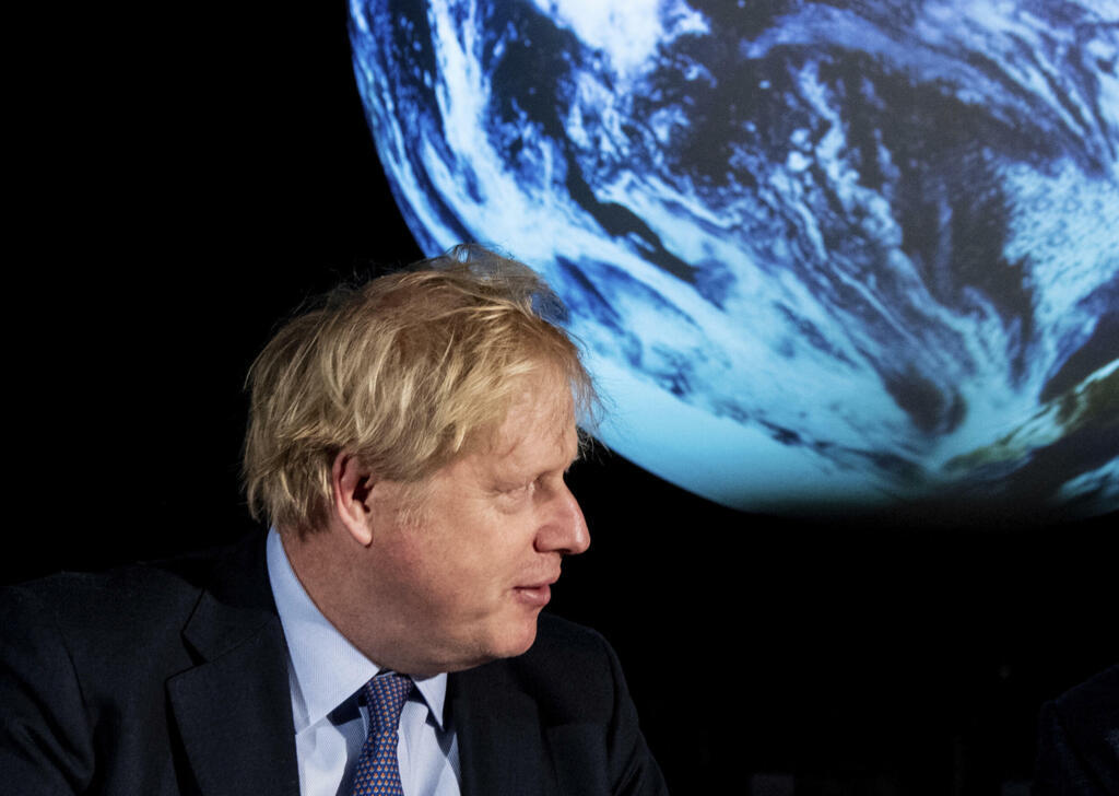 O primeiro-ministro britânico Boris Johnson durante a abertura da COP 26