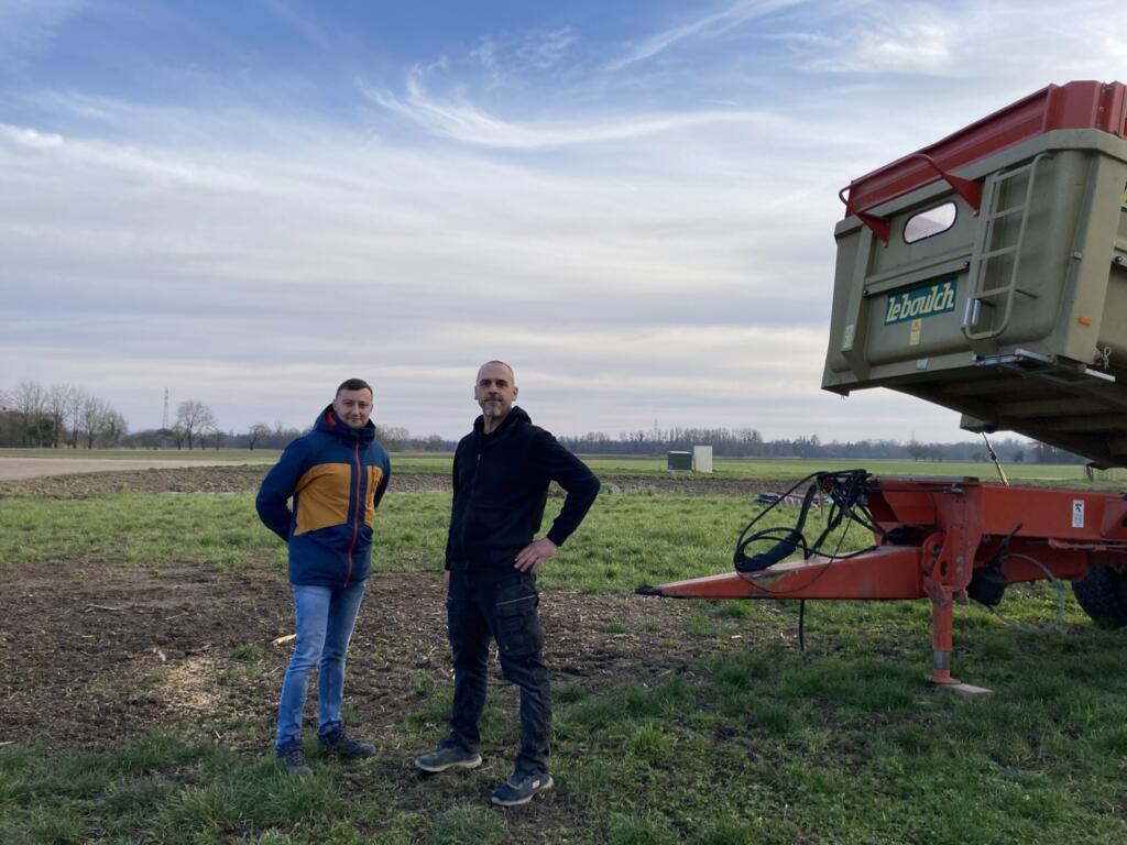 Grégory Haxaire et Olivier Hiss, deux des quatre exploitants agricoles qui ont monté la filière légumineuses en Alsace.