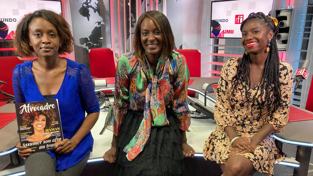 Meyia Ntolo, fondatrice du magazine Afrocadre ; Diara Ndiaye et Gloria Fataki, présidente et fondatrice de l’association Inclusive Society.