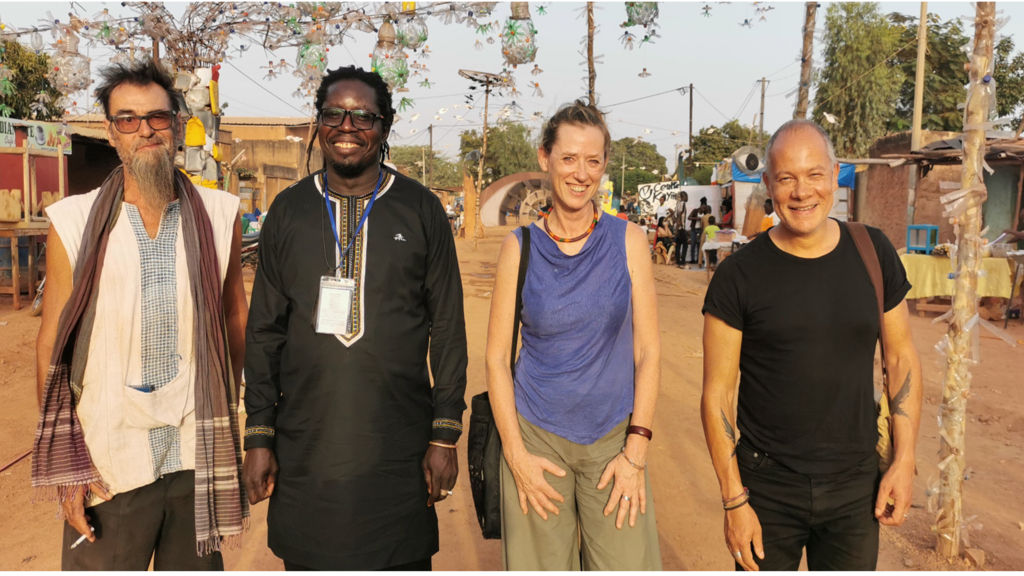 Patrick Janvier, Aristide Tarnagda, Catherine Blondeau et Victor de Oliveira, à Ouagadougou.