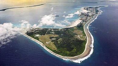Diego Garcia, la plus grande des îles Chagos.