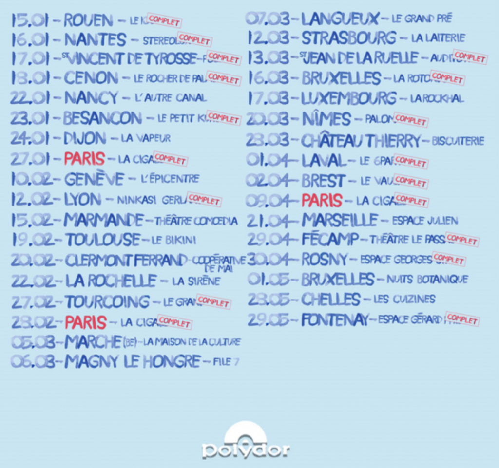 Les dates de tournée 2020 de Pomme