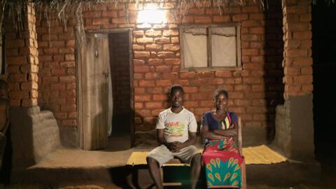 Thauzeni Chibweza lives in the village of Kasakula, Malawi, which has been connected to 100 percent solar power.