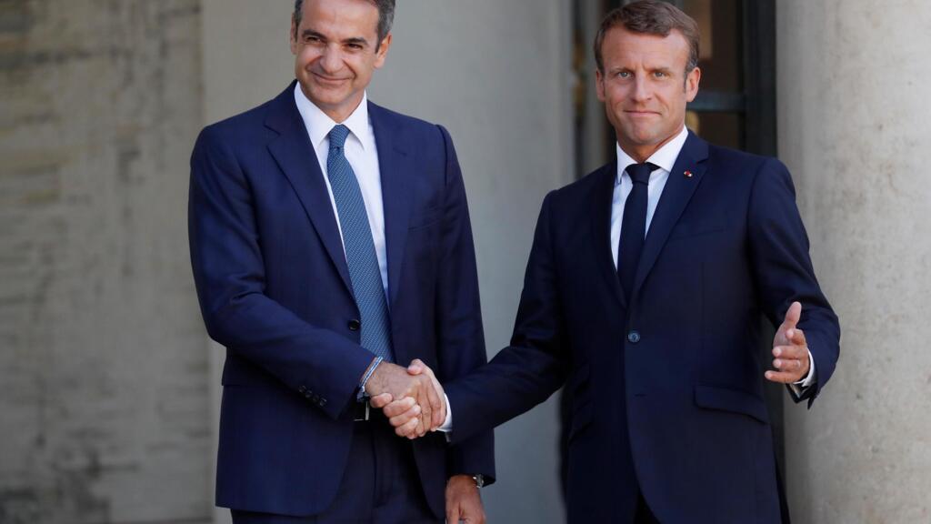 Le Premier ministre grec Kyriakos Mitsotakis et le président de la République française Emmanuel Macron s'étaient déjà vus en août 2019.