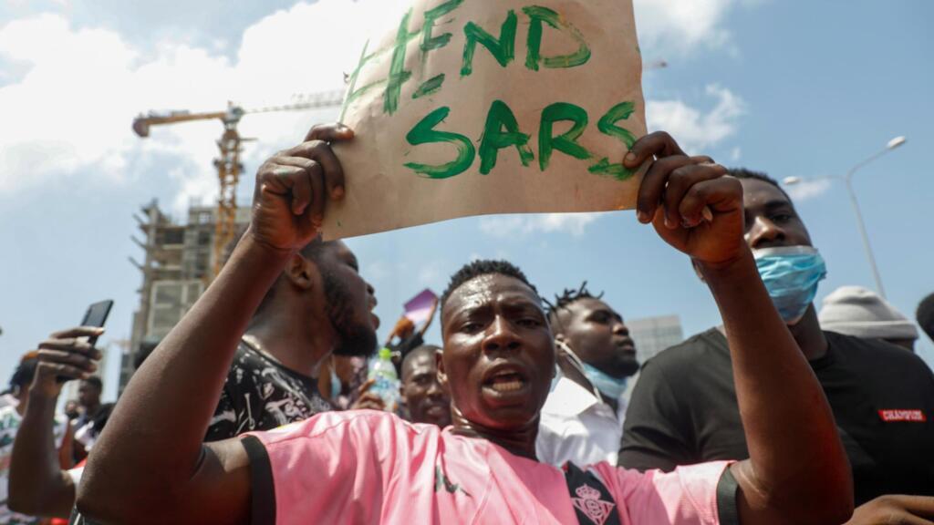 Manifestation contre les violences policières à Lagos, le 12 octobre 2020.