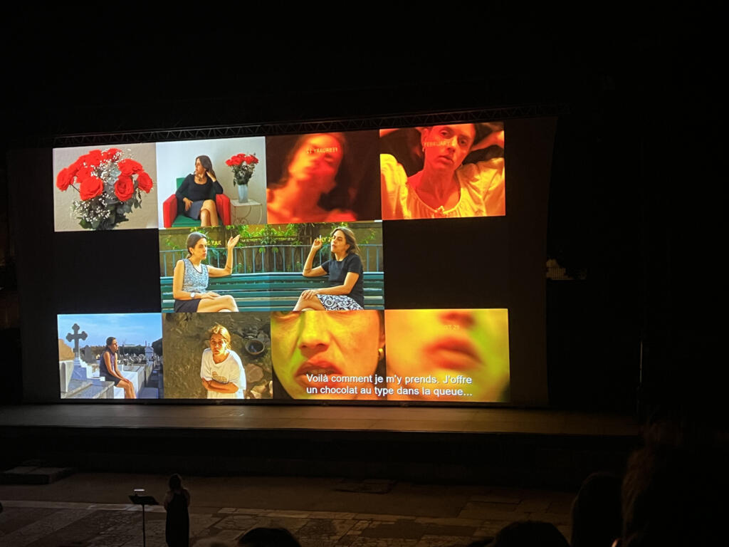 Vídeo de Rosângela Rennó exibido na noite de premiação Women in Motion, em Arles, 4/7/23.