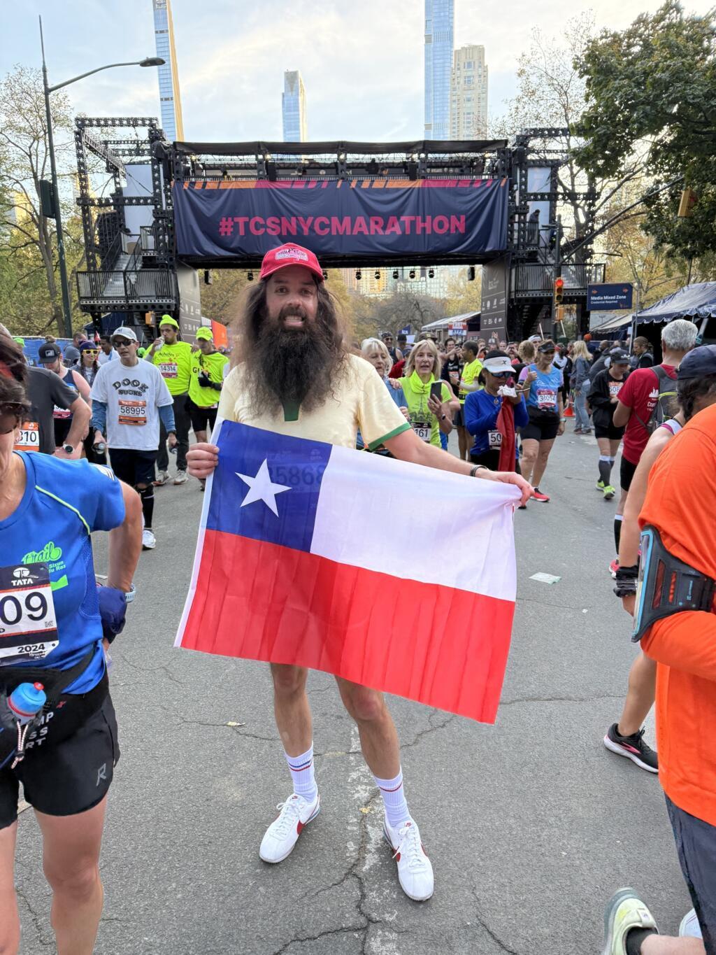Antonio Marshall, le Forrest Gump chilien, au marathon de New York.