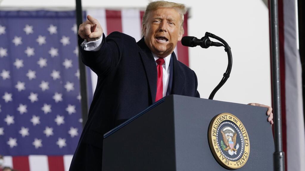 Donald Trump lors d'un meeting à Allentown en Pennsylvanie le 26 octobre 2020.