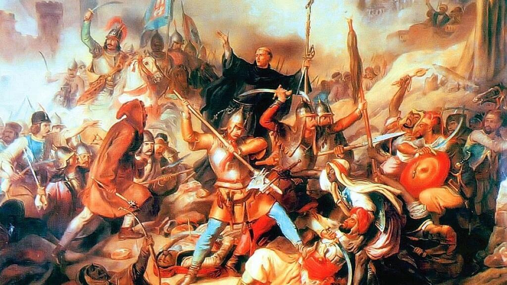 Asediul Belgradului, 1456, pictor maghiar necunoscut, secolul XIX