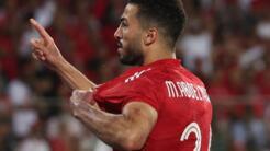 Le défenseur Mohamed Abdelmonem célèbre son but face au Wydad, le 11 juin 2023.
