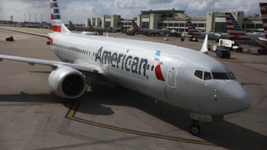 Un Boeing 737 MAX 8 de la compañía American Airlines en Miami el 13 marzo de 2019.