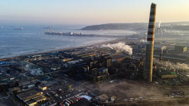 Vista aérea da fundição de cobre da empresa Codelco em Puchuncavi, região de Valparaíso, Chile, em 18 de junho de 2022