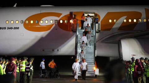 Venezuelan migrants deported from the US arrive at Simon Bolivar International Airport in Venezuela, 20 February, 2025.