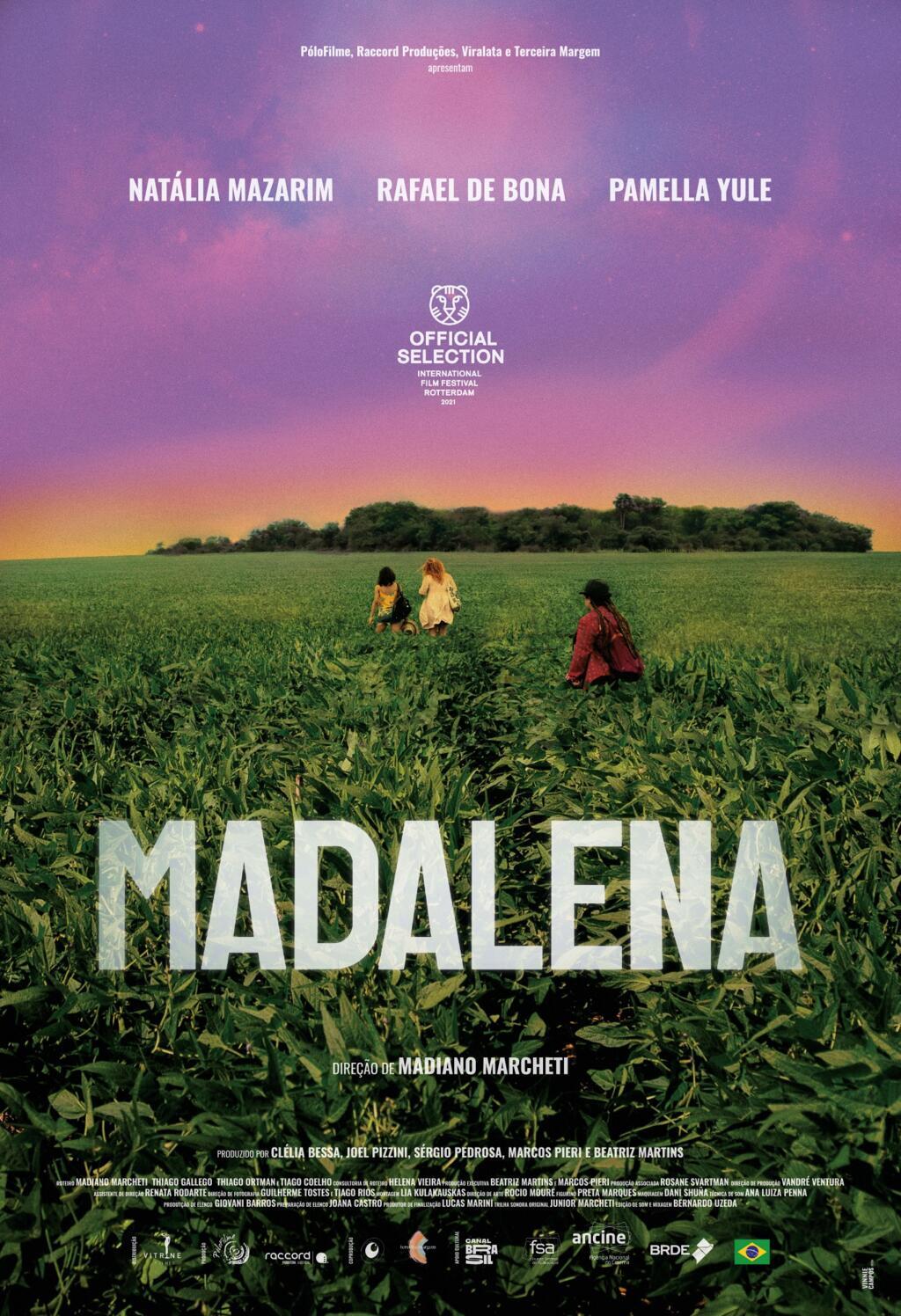 Cartaz de "Madalena", primeiro longa-metragem de Madiano Marcheti, em competição no Festival Biarritz América Latina, no sudoeste da França.