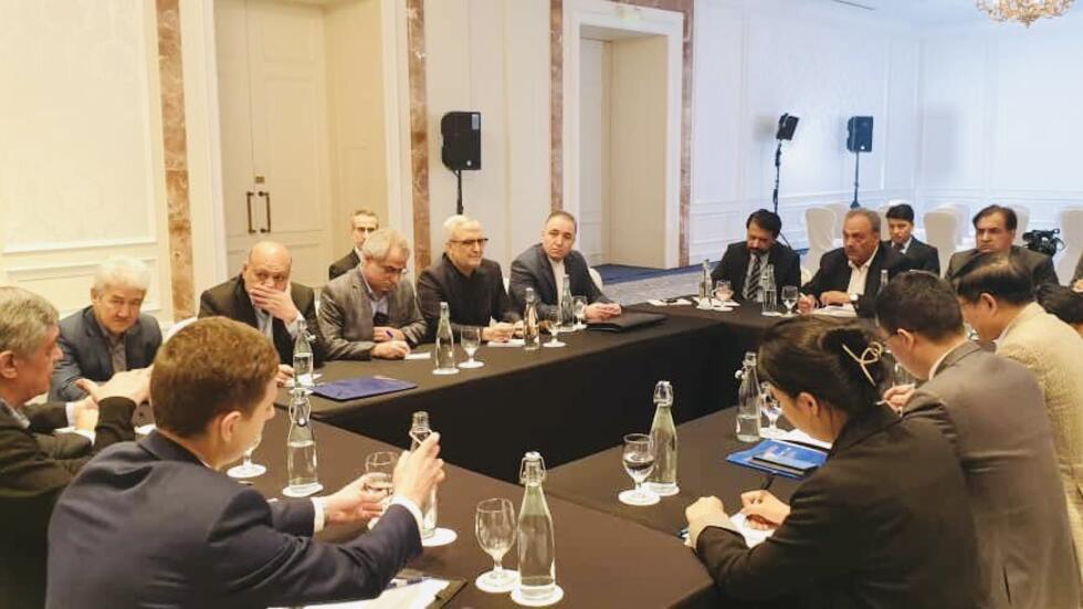 نشست نمایندگان ویژه ایران، روسیه، چین و پاکستان در حاشیه نشست دوحه. ۱۸ فوریه ۲۰۲۴