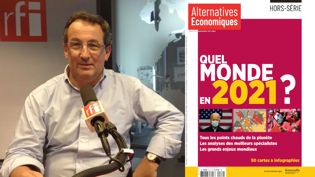 Le journaliste Yann Mens et la Une du hors-série d'Alternatives Économiques paru en cette fin d'année 2020.