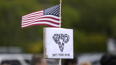 Manifestation de défense pour le droit à l'avortement, le 3 mai 2022 devant la Cour suprême de Washington.