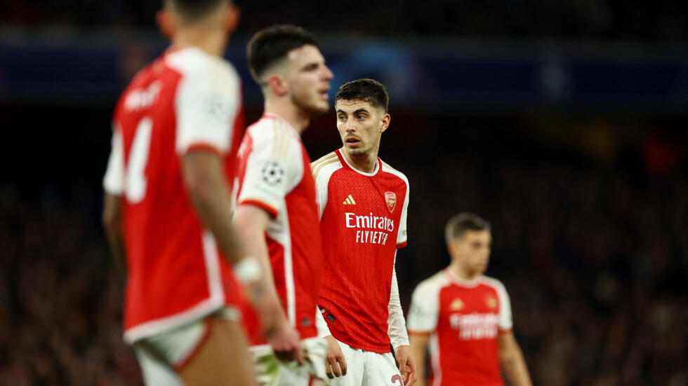 Jogadores do Arsenal. Imagem de Arquivo.