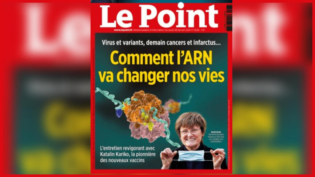A entrevista com Katilin Kariko é destaque na capa da revista Le Point.