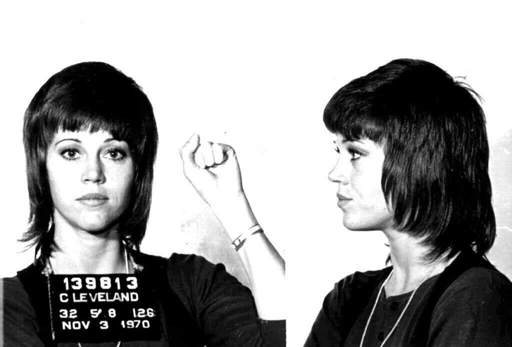 Jane Fonda, presa em Cleveland em 03 de novembro de 1970.
