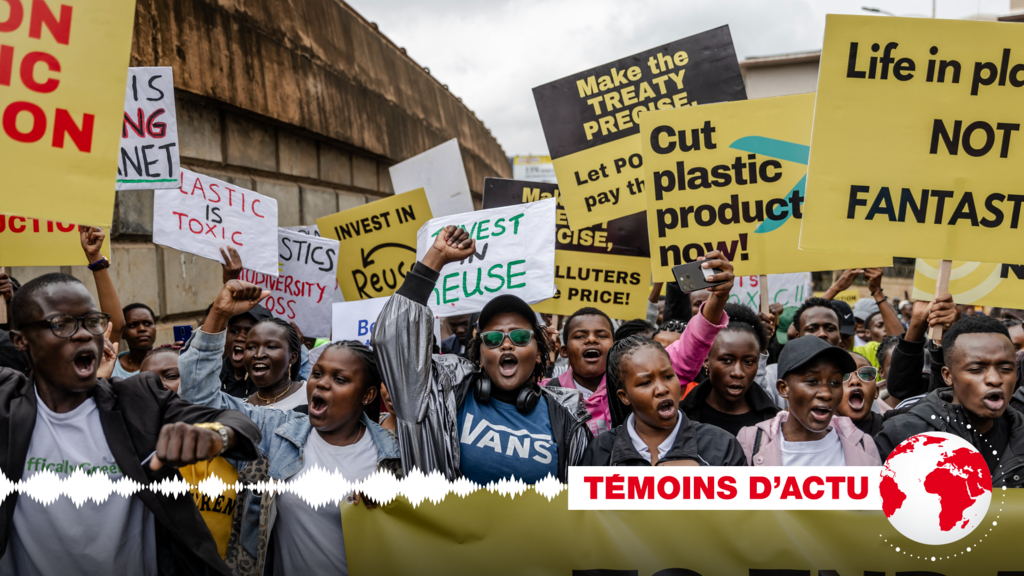 Partout en Afrique, comme ici à Nairobi au Kenya lors de la marche du mouvement Break Free From Plastic, les jeunes se mobilisent pour la défense de la planète.