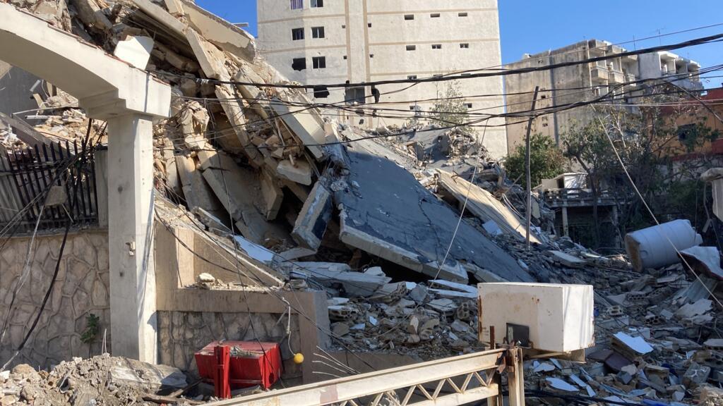 Liban, dans les ruines de Nabatieh, le 30 novembre 2024.