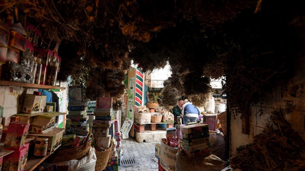 Le Souk El-Blat dans la Medina de Tunis.