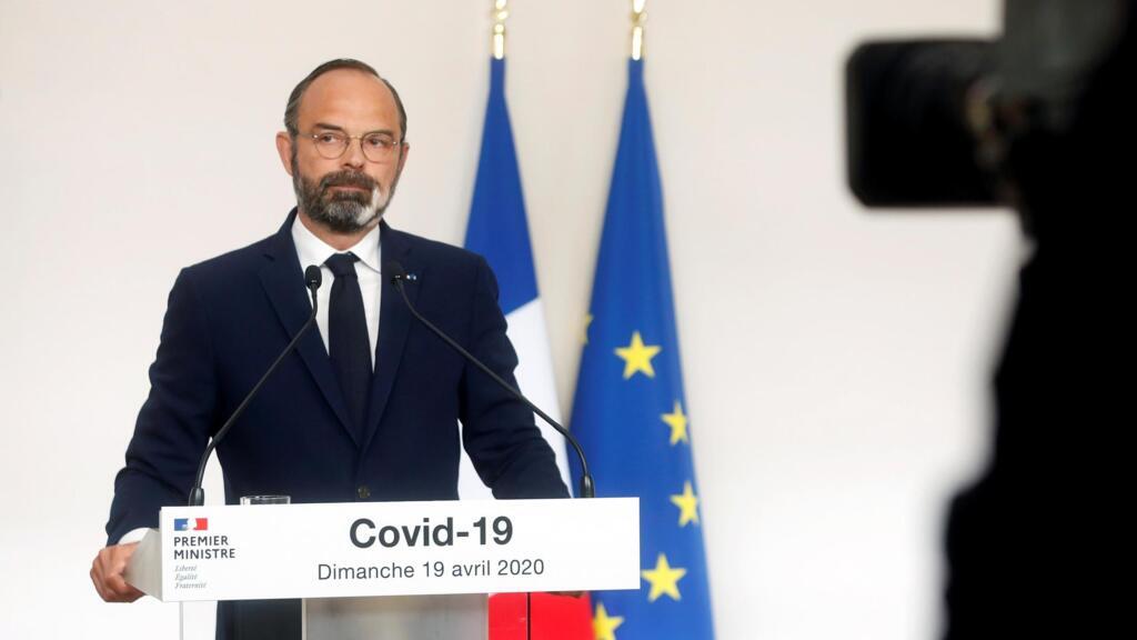 Le Premier ministre Edouard Philippe lors d'une conférence de presse à Matignon, le 19 avril 2020.