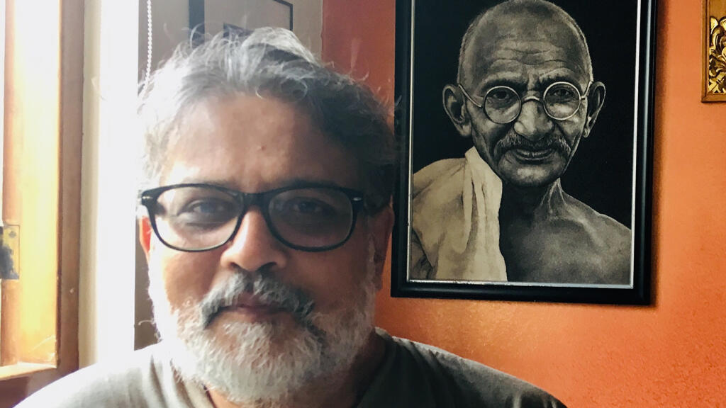 Tushar Gandhi, arrière-petit-fils de Gandhi.