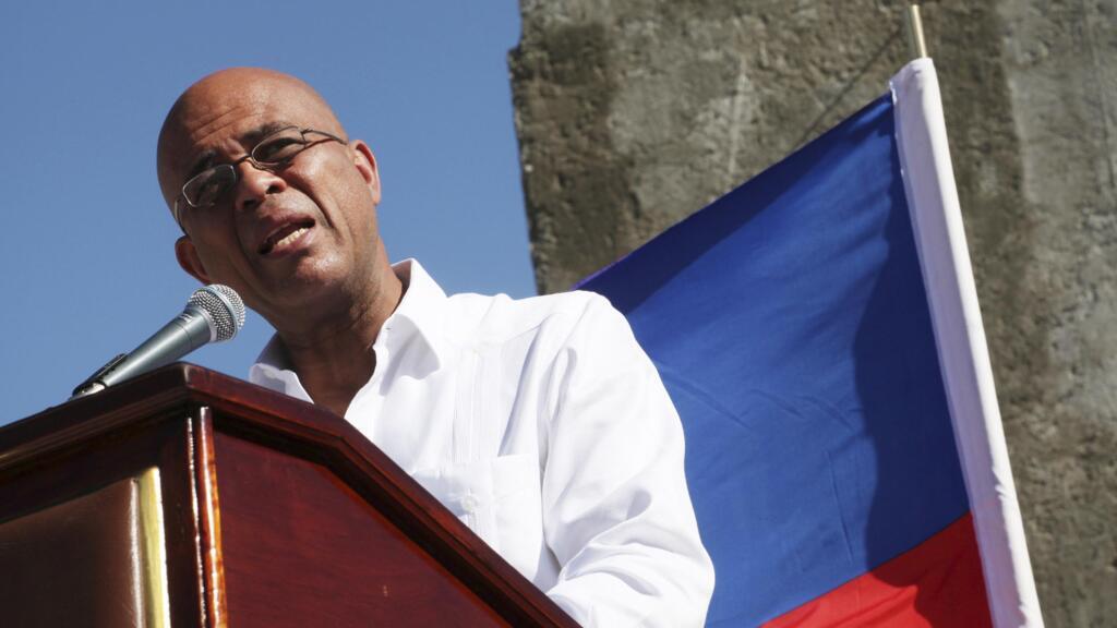 Le président haïtien Michel Martelly, le 12 janvier 2015 à Titanyen, au nord de Port-au-Prince.