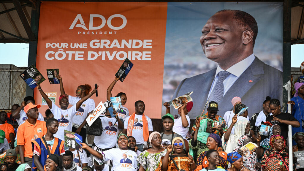 Côte d'Ivoire: le président sortant Alassane Ouattara en meeting à Daloa au deuxième jour de la campagne