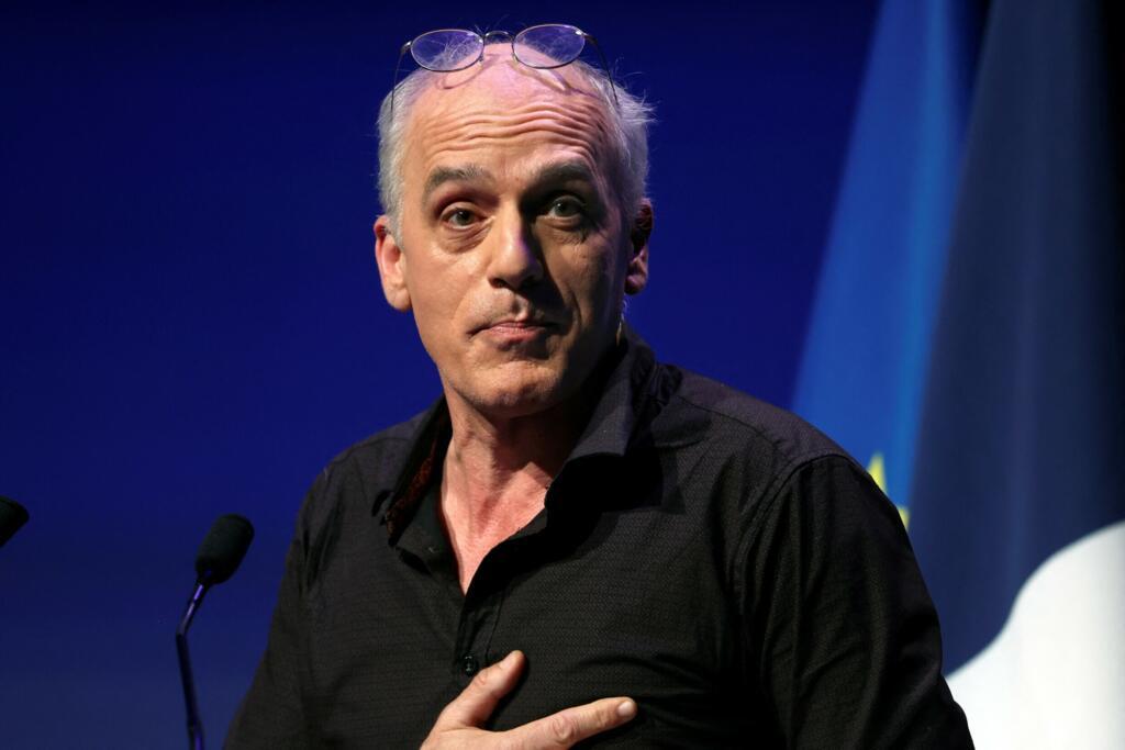 Presidential candidate of French far-left party "Nouveau Parti Anticapitaliste" (NPA) Philippe Poutou delivers a speech during a hearing of the presidential candidates by France's mayors association in Montrouge, south of Paris, on March 15, 2022.