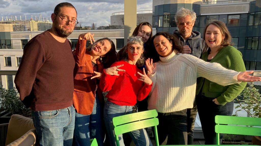 Simon Rozé, Coralie Schaub, Caroline Filliette Pauline Gleize, Anne-Cécile Bras, François Porcheron et Amanda Morrow.