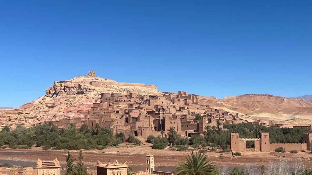 Vue sur le Ksar d'Aït-Benhaddou, près de Ouarzazate dans le sud marocain.