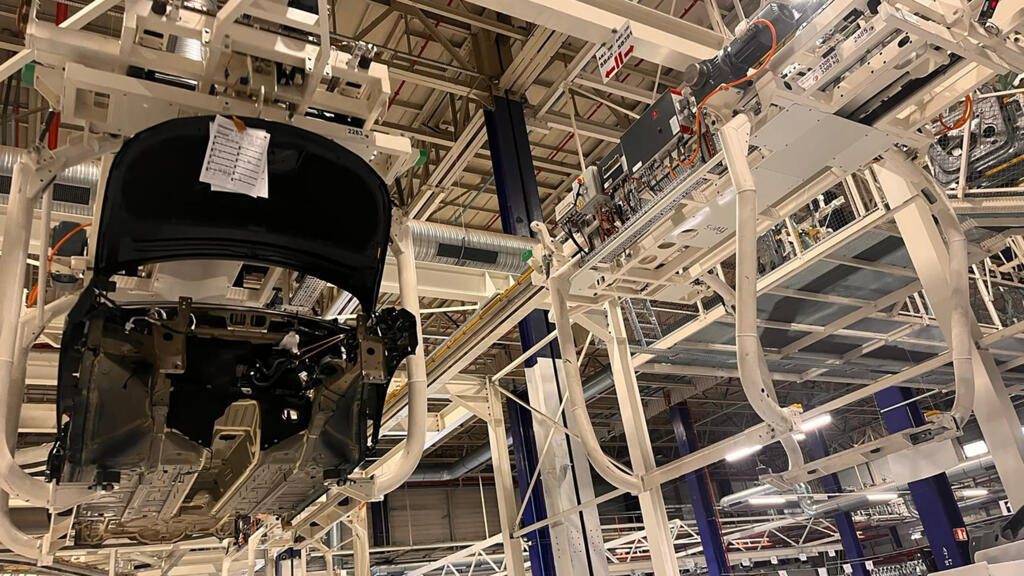 Usine Stellantis de Sochaux, en cours de conversion à l'électrique.