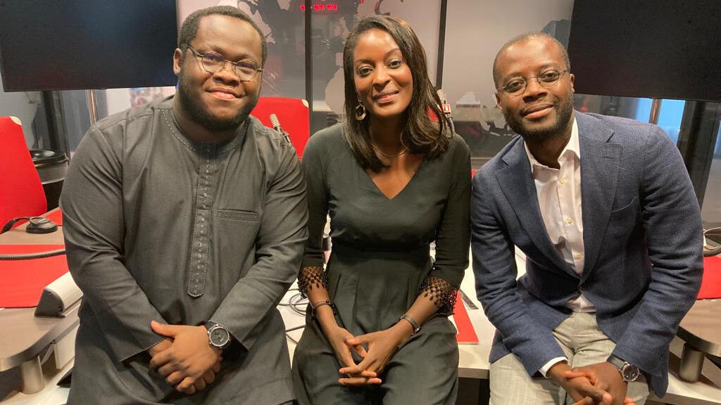 Sophonie Koboule, Khaled Igue aux côtés de Diara Ndiaye.