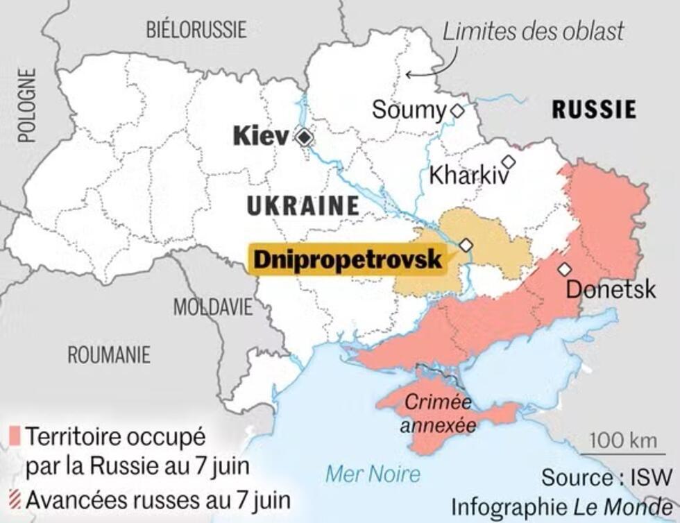 روسیه مدعی است که نیروهایش در حال پیش‌روی در استان دنیپروپتروفسک هستند