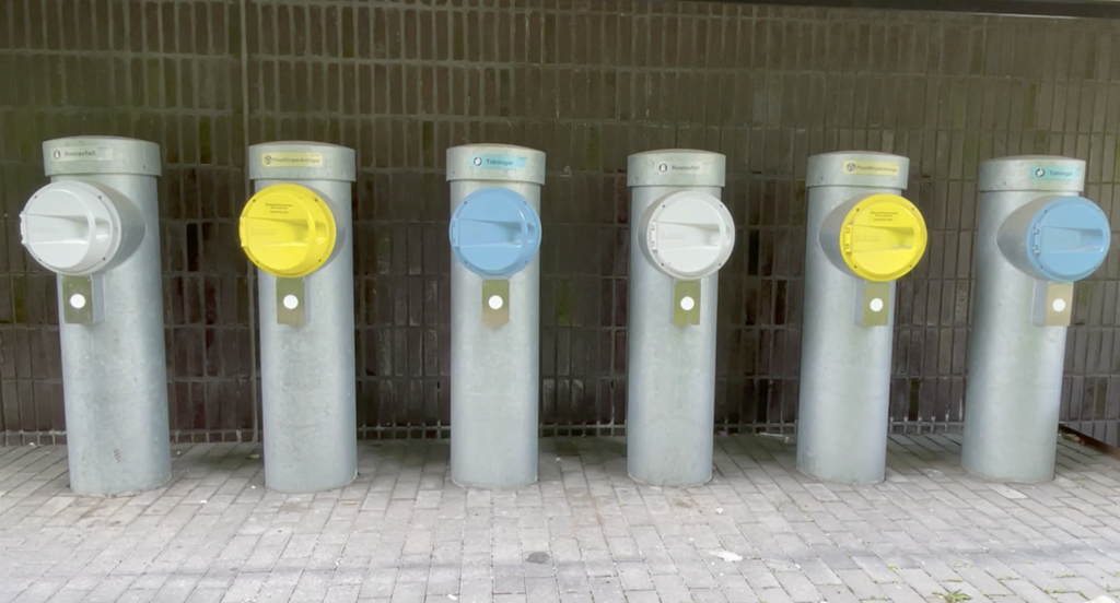 Lixo é aspirado das residências e levado para centro de valorização energética.