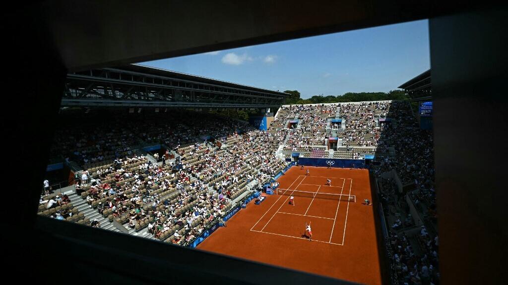 Le court Suzanne Lenglen au stade Roland-Garros lors des Jeux Olympiques de Paris 2024, à Paris, le 1ᵉʳ août 2024. (Image d'illustration)