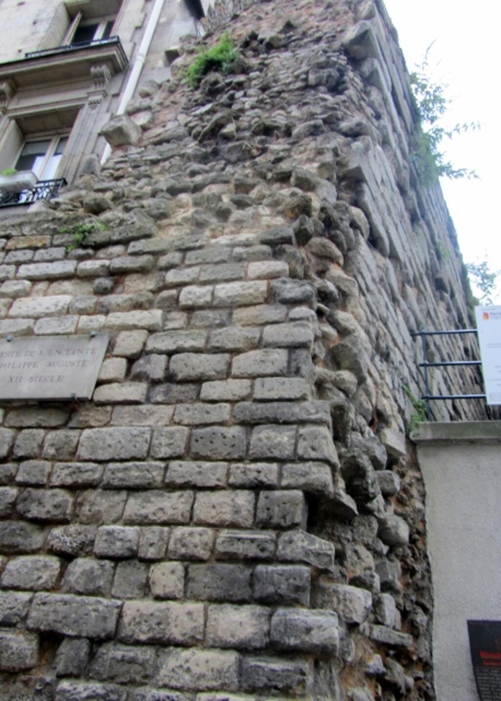 13th Century Philippe Auguste Wall still visible in Paris today