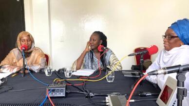 De gauche à droite Maimouna Ahmed Salem, Dieynaba Ndiom et Kadiata Malick Diallo