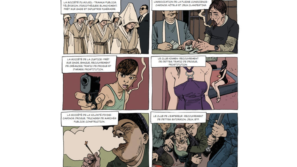 Quelques-unes des multiples activités de la tentaculaire «Alliance céleste» illustrées par Christophe Girard.