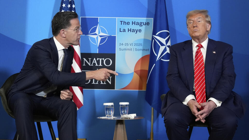APTOPIX Netherlands NATO SummitPresident Donald Trump meets NATO Secretary General Mark Rutte at the NATO summit in The Hague, Netherlands, Wednesday, June 25, 2025. (AP Photo/Alex Brandon)